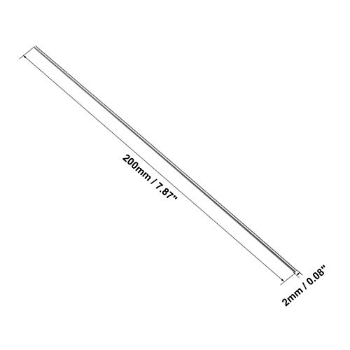 haste de aço redonda UXCELL, ferramenta de calça de torno HSS de 2 mm de 200 mm de comprimento, para trechos de perfuração