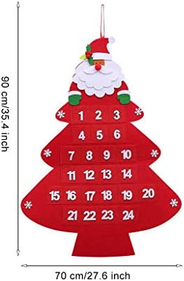 Decorações de feltro de Natal, grande advento do calendário com bolsos decoração de casa de Natal