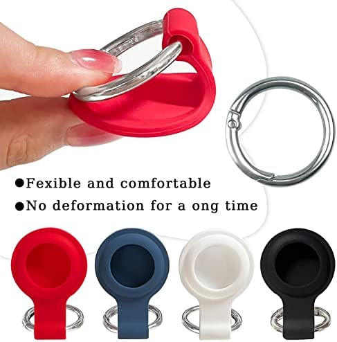 Airtag Holder & Airtag Keychain Compatível com Apple Airtag, Chave de aretag de silicone protetor Anel de chave de gola,