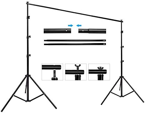 Hyj-Inc 10ft x 8,5ft fotografia ajustável Sistema de suporte ao sistema de vídeo fotográfica de vídeo