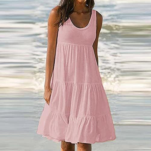 Vestido de tanque feminino moda moda multicolor verão praia praia