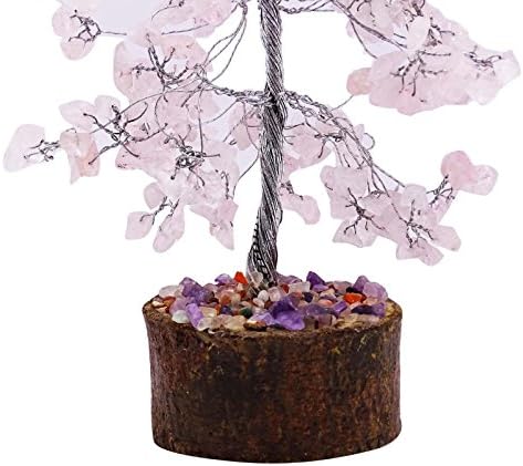 Harmonize Rose Quartz Tree Reiki Cura Stone Espiritual Feng Shui Vastu Table Decor