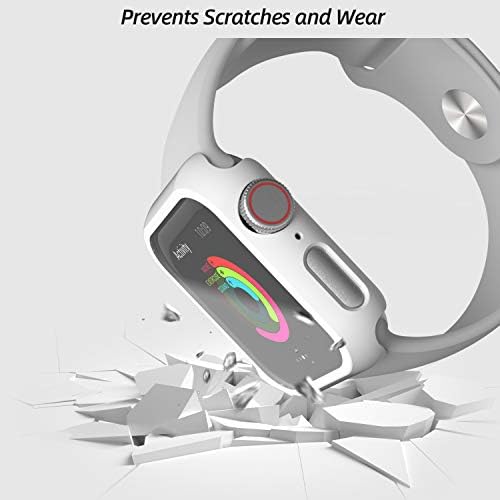 Intlife Case Compatível com Apple Watch Series 4/5/6/SE 44mm com protetor de tela, tampa de proteção de protetora de PC dura