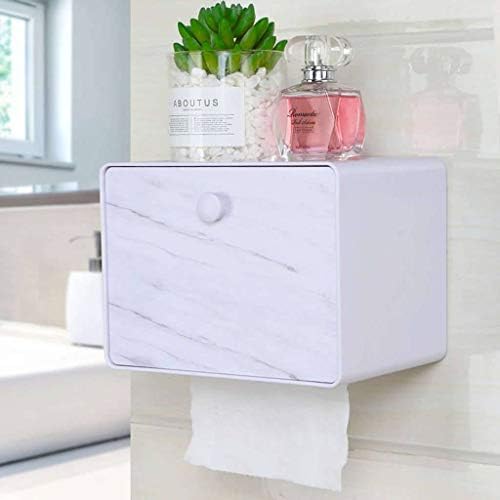 Porta de papel higiênico FXBZA com prateleira de armazenamento, sem perfuração do higiênico, seção de papel higiênico suporte de parede de parede acessório de banheiro