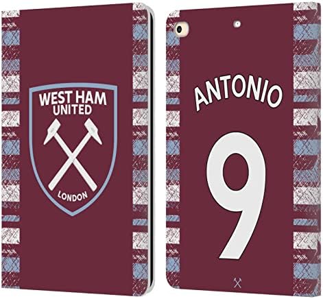 Projetos de capa principal licenciados oficialmente o West Ham United FC Saïd Benrahma 2022/23 Jogadores Kit Home Kit Livro da carteira de couro Compatível com Apple iPad 9.7 2017 / iPad 9.7 2018