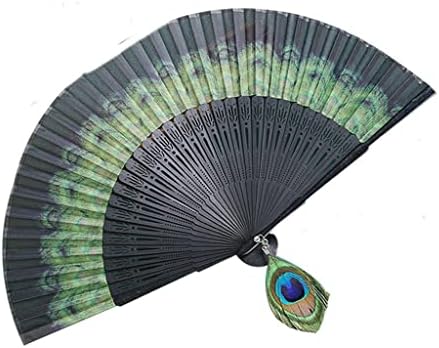 Ganfanren estilo chinês fã de fã de seda de seda fã Fan Dance Fan's Fan's Home Decoration Ornaments Craft Gift