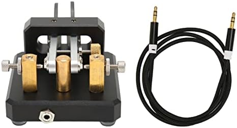 Chave de código Morse portátil, Mini CW Key automática Morse, Chave de código Morse de Paddle Double Ocks