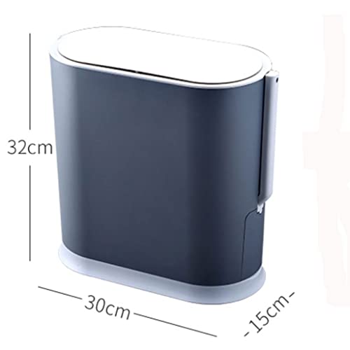 ZSEDP 8L Lixo inteligente pode indução doméstica Indução à prova d'água Capa do vaso sanitário Brush de papel integrado de lixo