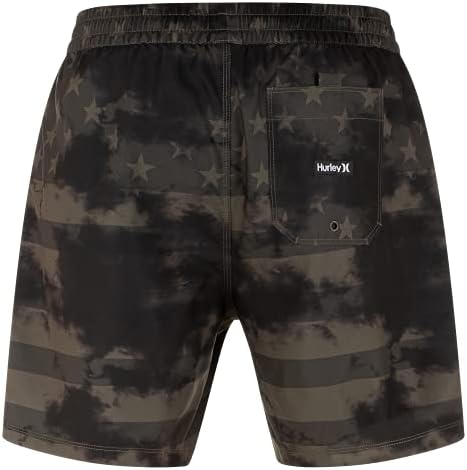 Shorts de tábua de voleley impressos de 17 de Hurley Men.