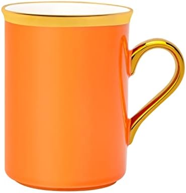 Cerâmica de caneca de café da Oldtimes, xícara de chá de porcelana para escritório e casa, 12 onças, lava -louças e cofre de microondas, laranja