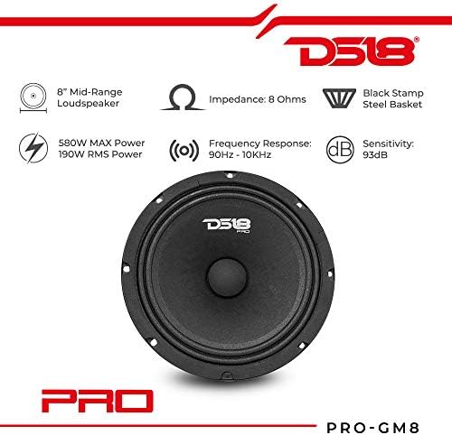 DS18 4X PRO-GM8 LOUDSPEAKERS 8 580 watts máx.