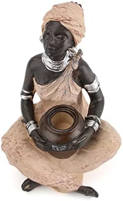 Estátuas e esculturas africanas para decoração em casa, estatueta africana para a mesa da mesa de mesa Bookshelf Room Decor Decor, Arte Africana Decoração de Lady Figura