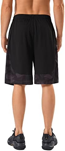 shorts de ginástica de basquete masculino da Urbciety com zíper bolsos treinos atléticos rápidos seco leves leves leves