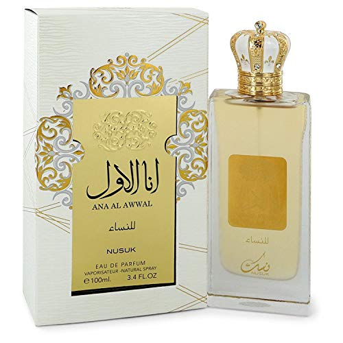 3,4 oz eau de parfum spray perfume para mulheres e perfume Awwal por nusuk eau de parfum spray ︴ Fragrância confortável ︴