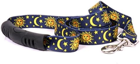 Projeto de cão amarelo Suns Sol Ez-Grip Dog Leash-With Comfort Handle-Size Small/Medium-3/4 de largura e 5 pés de comprimento