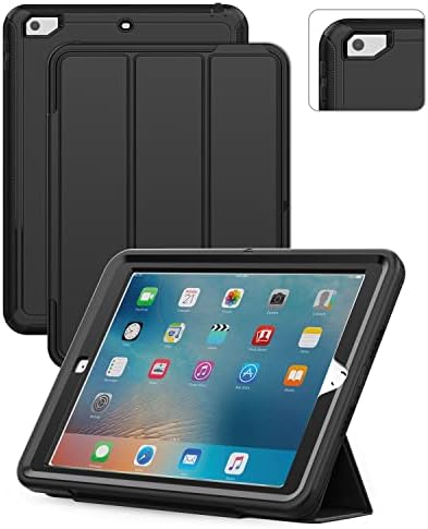 Caso do Seymac iPad 6th/5th Generation, capa de fólio de proteção à prova de choque resistente durável e resistente com capa