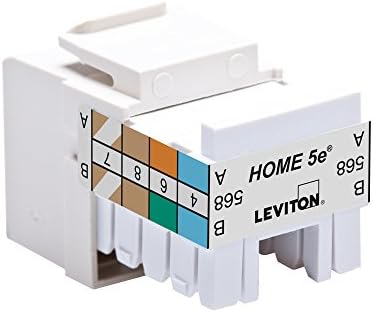 Leviton 5ehom-rt5 Home 5e Connector Snap-In, fiação T568a/B, amêndoa leve