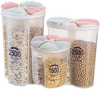 Recipiente de armazenamento de alimentos próximo com tampas de pálpebras de cereal de cereal selado Recipiente de plástico selado