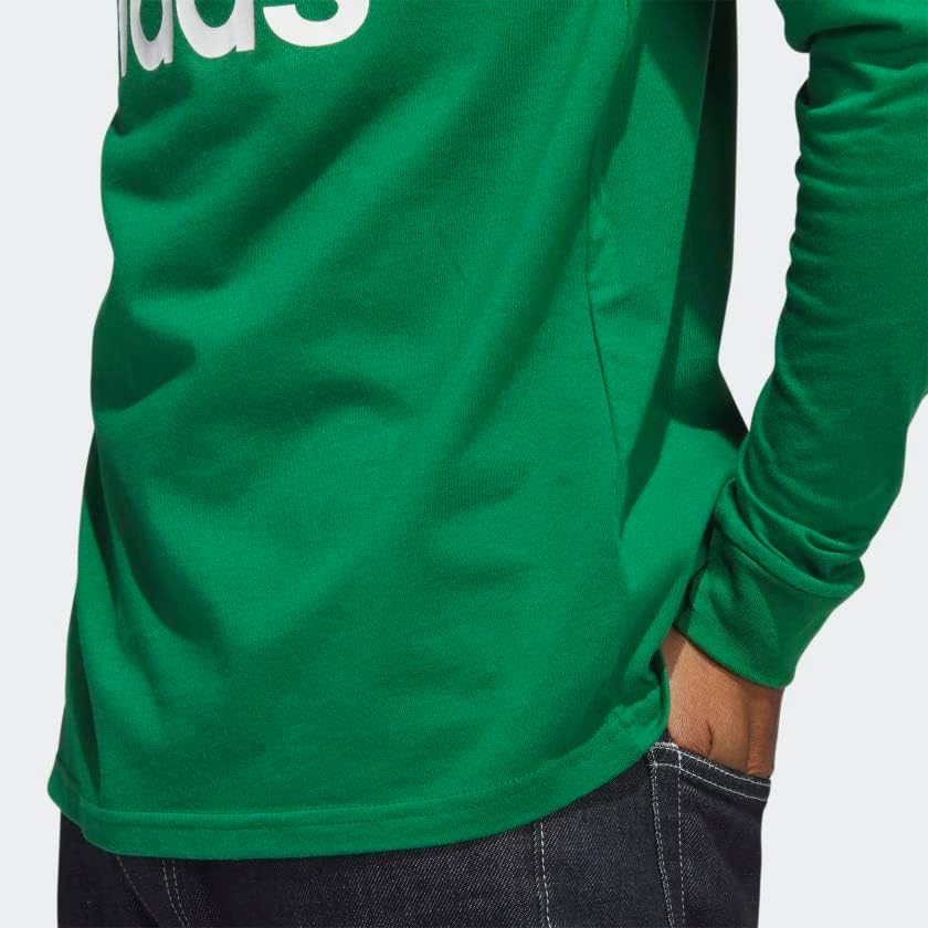 Amplificador Adidas Citão de manga longa de tee de esportes, verde, tamanho L