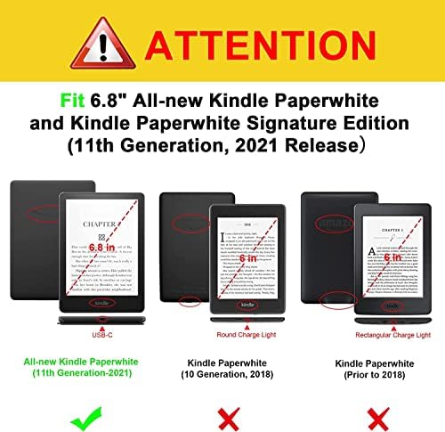 Caso para Kindle Paperwhite - TPU de TPU leve com alça de mão com alça