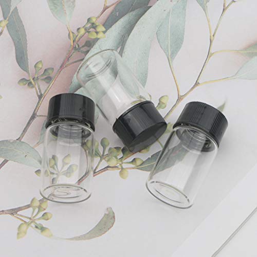 Frascos de vidro transparente com vidro vazio garrafas de amostra de amostra de amostra de líquido garrafas de vidro para