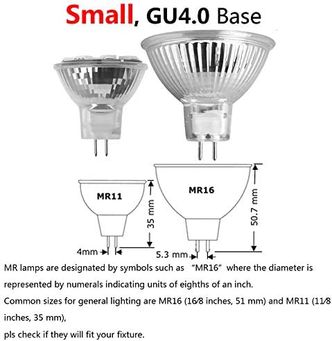 Lâmpadas de LED SANSUN 2.4W LED MR11, substituição de halogênio de 12V 20W, lâmpada de árvore de Natal de fibra óptica, G4/GU4/GZ4