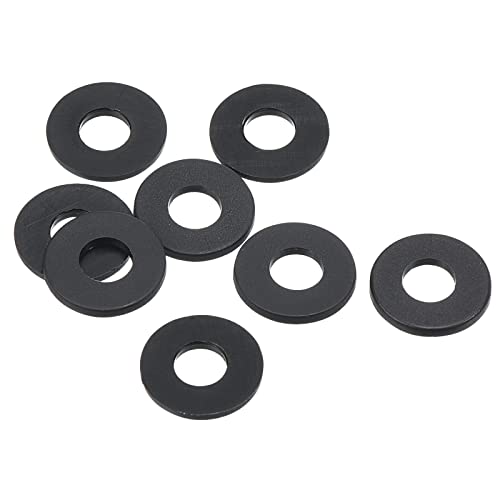 Lavadora plana de nylon patikil m4, 8 pacote de 4 mm 4mm 10mm od 1mm de vedação de vedação de espessura anel de junta para tubs de tubs de tubs de torneira parafuso