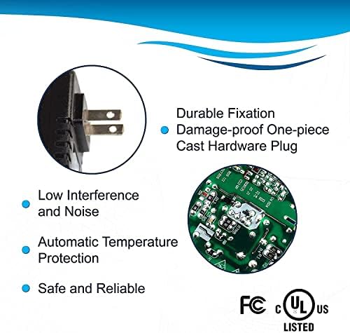 Adaptador AC HQRP Compatível com irmão P-Touch AD-24 / AD-24es PT-H110 Machacking Machine Supply Plus Euro Plug