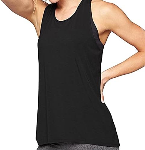 Tampas de tanques atléticos para mulheres Solid Solid Secut Rick Tanks Tanques de ioga Camisa de ginástica Sport Sport Top Top Women's Running Roupas