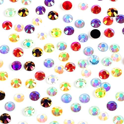 22600pcs Flatback Jelly AB Rhinestones Conjunto - 8 cores Rhinestines para unhas, 3 tamanhos Gems para artesanato Bling Tumblers Glitter