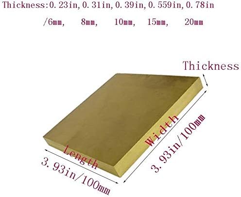 Z Criar design Placa de latão Brass Placa de cobre quadrado Placa plana de cobre Diy comprimidos artesanais Material Material