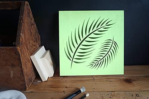 Estomncy1 Palm Fronds Stoncil - Estênceis de Mylar de qualidade premium reutilizáveis ​​para pintura - Artesanato de Palm Fronds e decoração