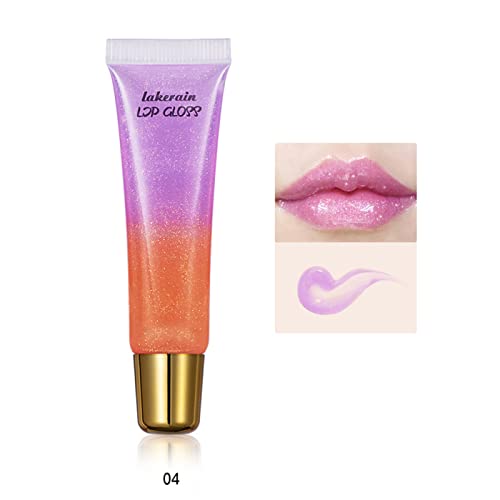 Light Up Lip Gloss por brilho Easy Easy Two Lip hidratante Fade Colors Water Cores Lip Makeup Glitter Glitter Pacote