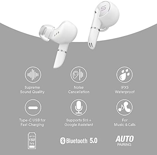 Soul Sync Pro + Free S -STORM - Earbudos sem fio verdadeiros superiores, em fones de ouvido com Bluetooth, microfones