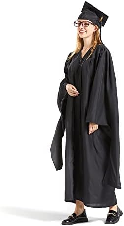 Gradwyse Graduation Master Cap And Due com 2023 anos de charme mestre regalia unissex fosco preto