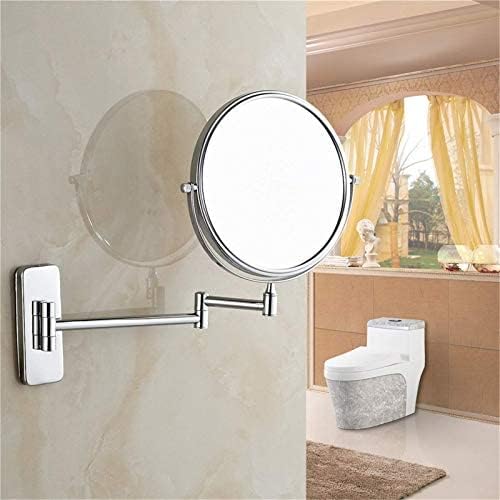 Espelhos de parede de banheiro dekika, espelhos de maquiagem de 8 polegadas, espelho de ampliação de bronze de dupla