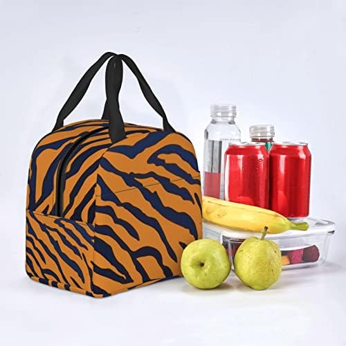 Almoço reutilizável bolsa tigre impressão animal estampa fria lancheira isolada lancheira durável lancheira mais refrigerada