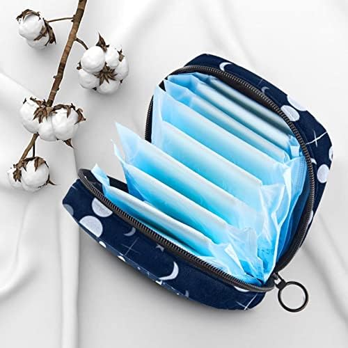 Meninas de guardanapos sanitários pads bolsa feminina, camada menstrual bolsa para meninas período portátil saco de armazenamento de tampão céu estrelado com zíper