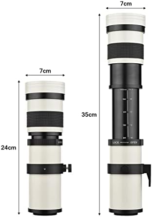 Câmera XIXIAN MF Super Telefoto Zoom Lente F/8.3-16 420-800mm T2 Montagem com anel de adaptador M-montagem 1/4 Substituição de