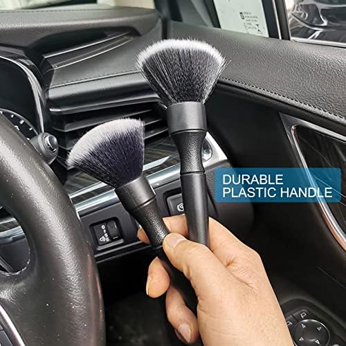 Conjunto de pincéis de detalhamento de carros Kingsea, 2 pacote de embalagem Ultra-Soft Microfiber Auto Detalhe para limpar