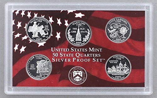 2000 S U.S. Mint 10 -Coin Silver Proof Set - OGP Box & CoA Proof