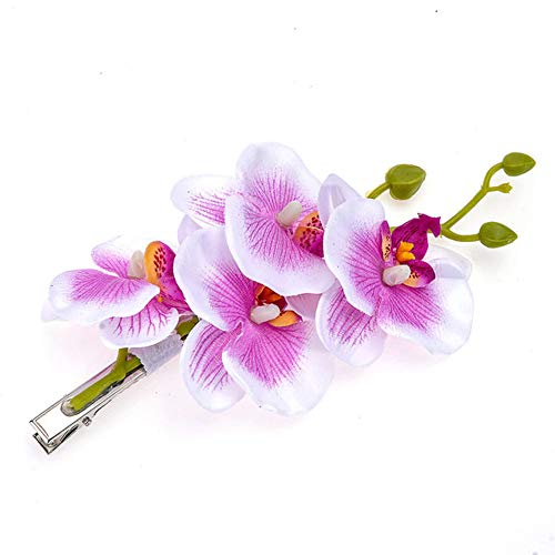 2pcs Orquídeas havaianas Clipes de cabelo de flores Flores Aligator CLIPES CABE
