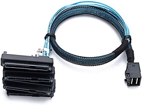 Cabledeconn SFF-8643 Mini SAS HD para 29pin SFF-8482 Conectores com porta de energia SAS 15pin 12 GB/S