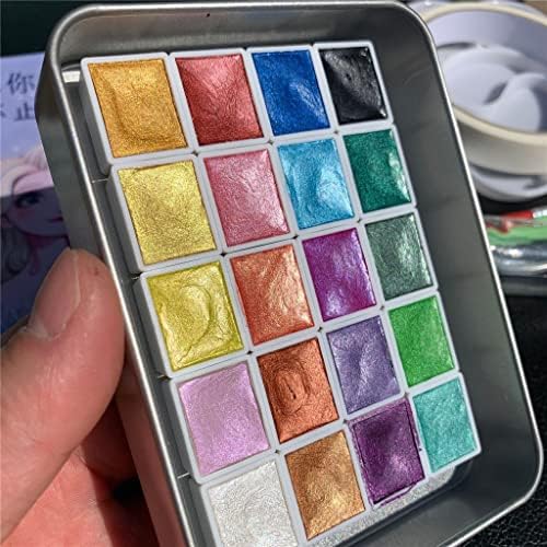 SDGH Aquarela sólida 20 cores tintas em aquarela Conjunto de aquarela