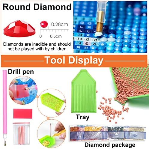 Kits de pintura de diamante de aranha 5D de Palodio DIY, arte de diamante de desenho animado, cristal strass de bordado diamante