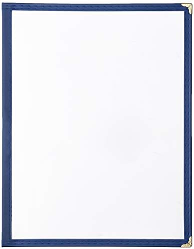 Tampa do menu dobrada dupla da Winco, 12 polegadas x 9,5 polegadas, azul