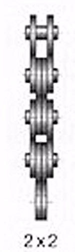 Ametric LF 122x5m LF/LL Chain folha da série, LL 08 22 ISO Número, 12,7 mm de inclinação, laço de 2x2, largura de 9 mm, diâmetro de