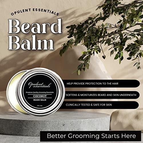 Opulento Balm de Beards, Balm de Beardar, Condicionador Hidratante do Crescimento do Crescimento, Coco de Coco