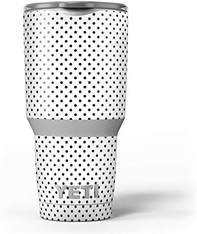 Design Skinz The Slate Black Micro Polka Dots - Skin Decalk Vinyl Wrap Kit compatível com as copos do cooler de Yeti