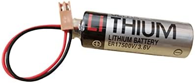 EOOCX 2700mAh Baterias de lítio ER17500V 3.6V PLC CNC Backup Battery com plugue para bateria PLC e sistema M64
